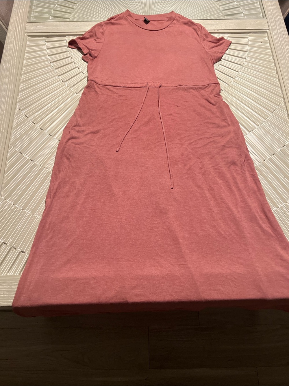 SHEIN Short Sleeve Knit Dress in Dusty Rose